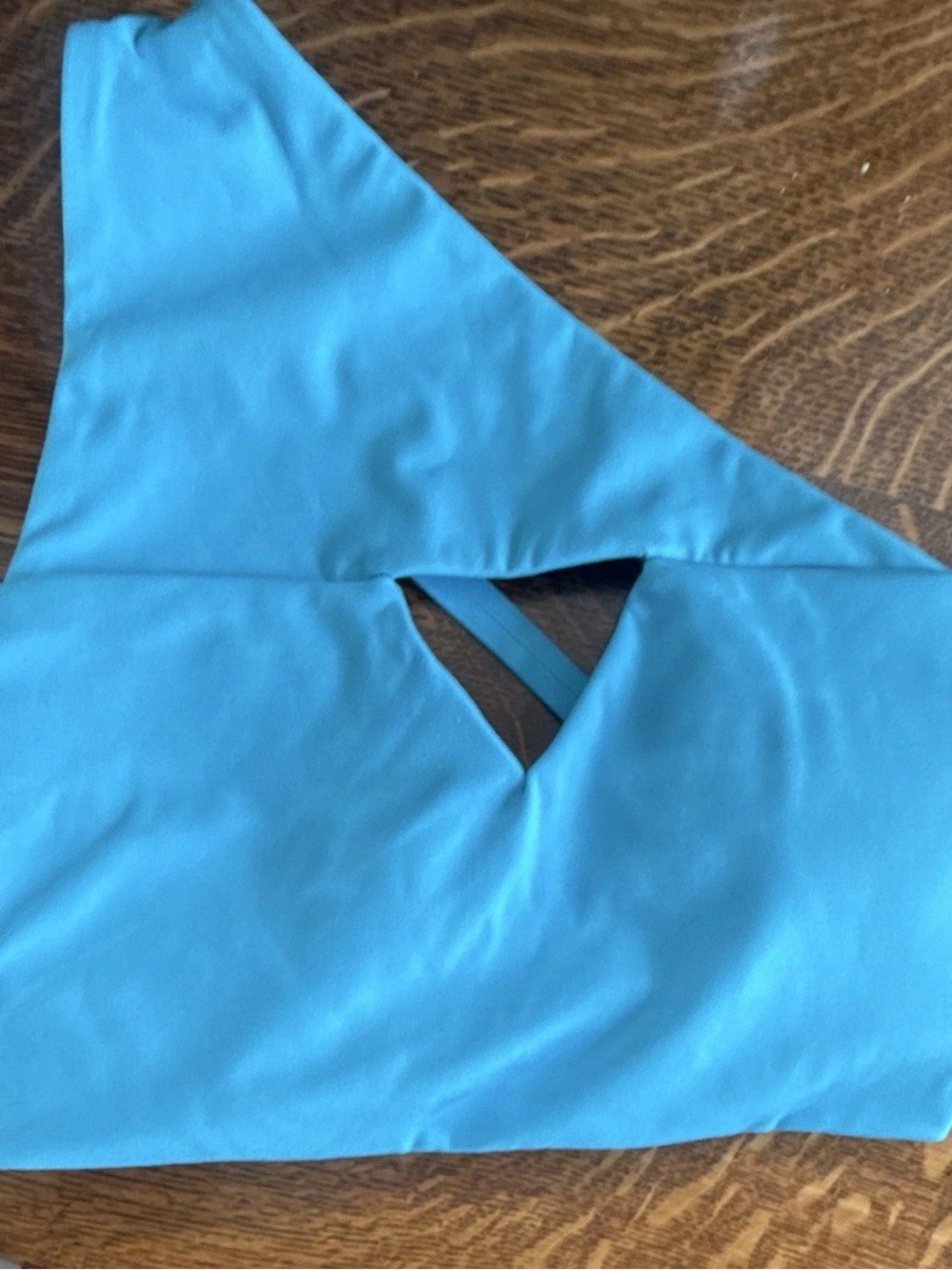 Vibrant Teal Cutout Sports Bra — Lightweight Support
